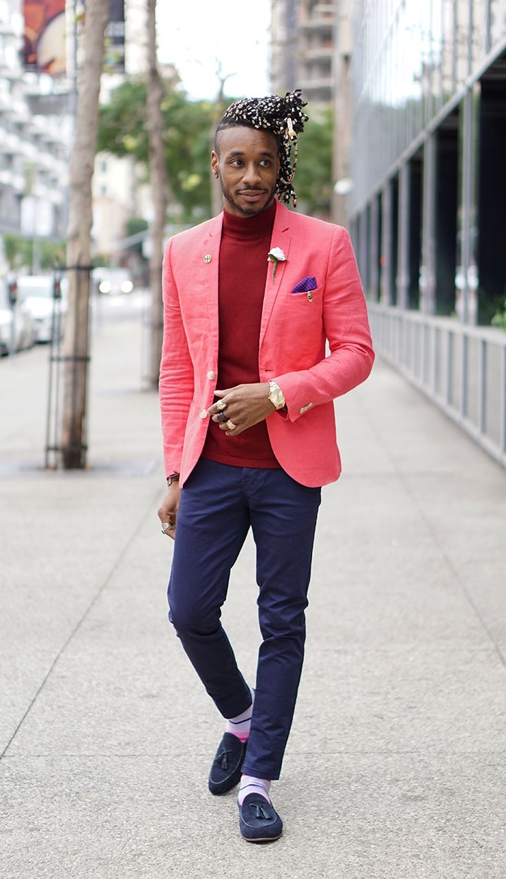 blazer rouge homme