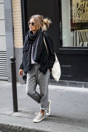 look jogging gris femme