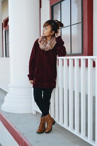 tenue avec boots marron