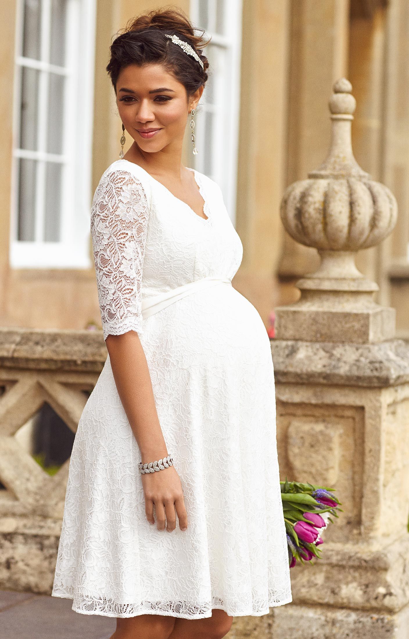 robe de mariée femme enceinte hiver