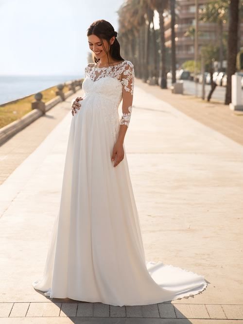 robe de mariée femme enceinte hiver