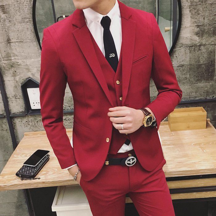 blazer rouge homme