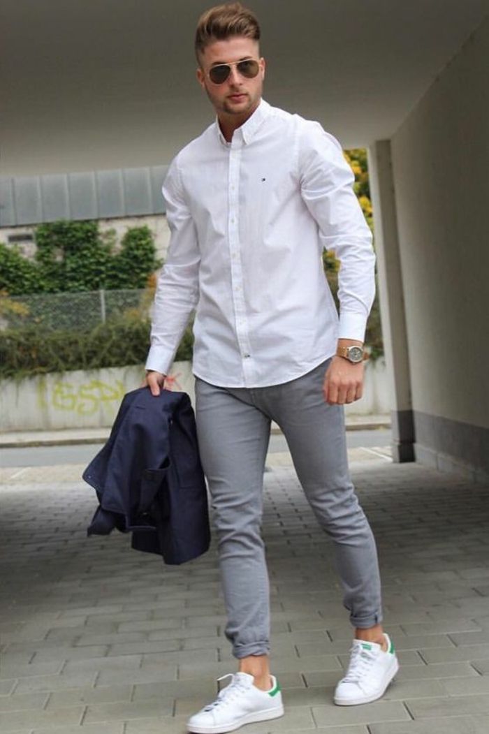 chemise blanche style homme