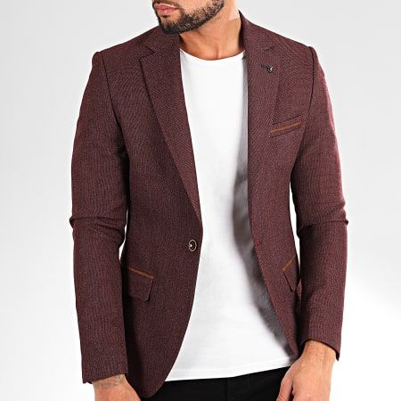 blazer bordeaux homme