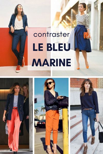 que mettre avec un pantalon bleu marine