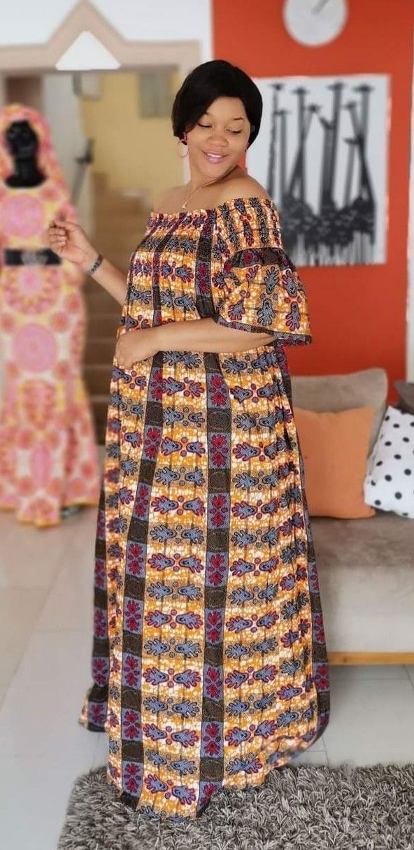 modele de robe en pagne africain pour femme enceinte