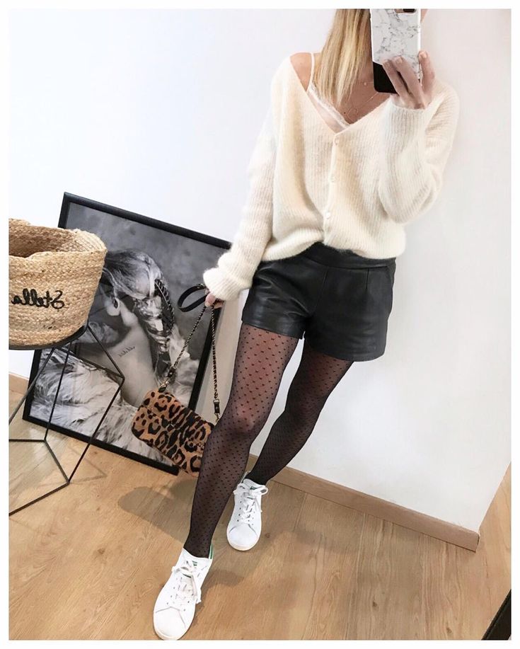 short noir femme avec collant