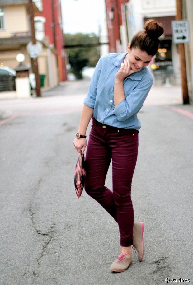 Quelles chaussures porter avec un pantalon bordeaux ?