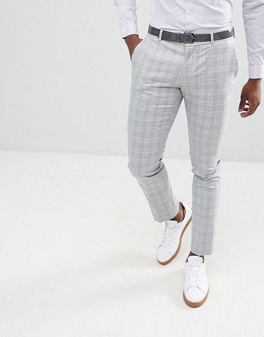 look pantalon carreaux homme