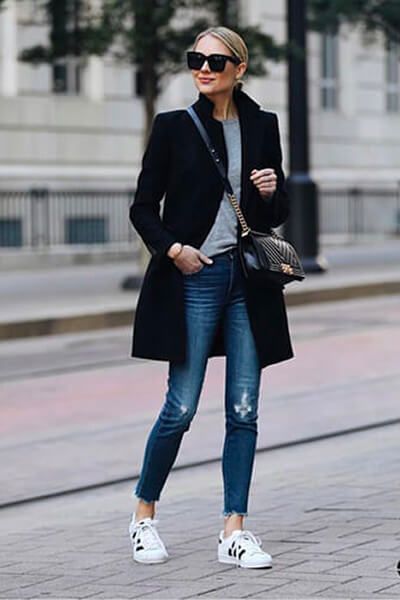 tenue casual chic femme hiver