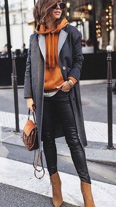 tenue chic décontractée femme hiver