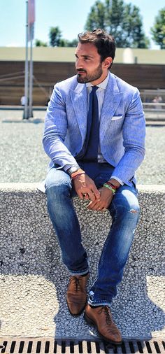 tenue jean bleu homme