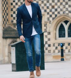 tenue jean bleu homme