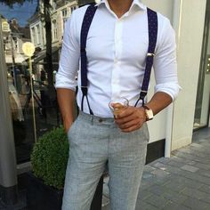 tenue classe homme bretelle