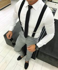 tenue classe homme bretelle