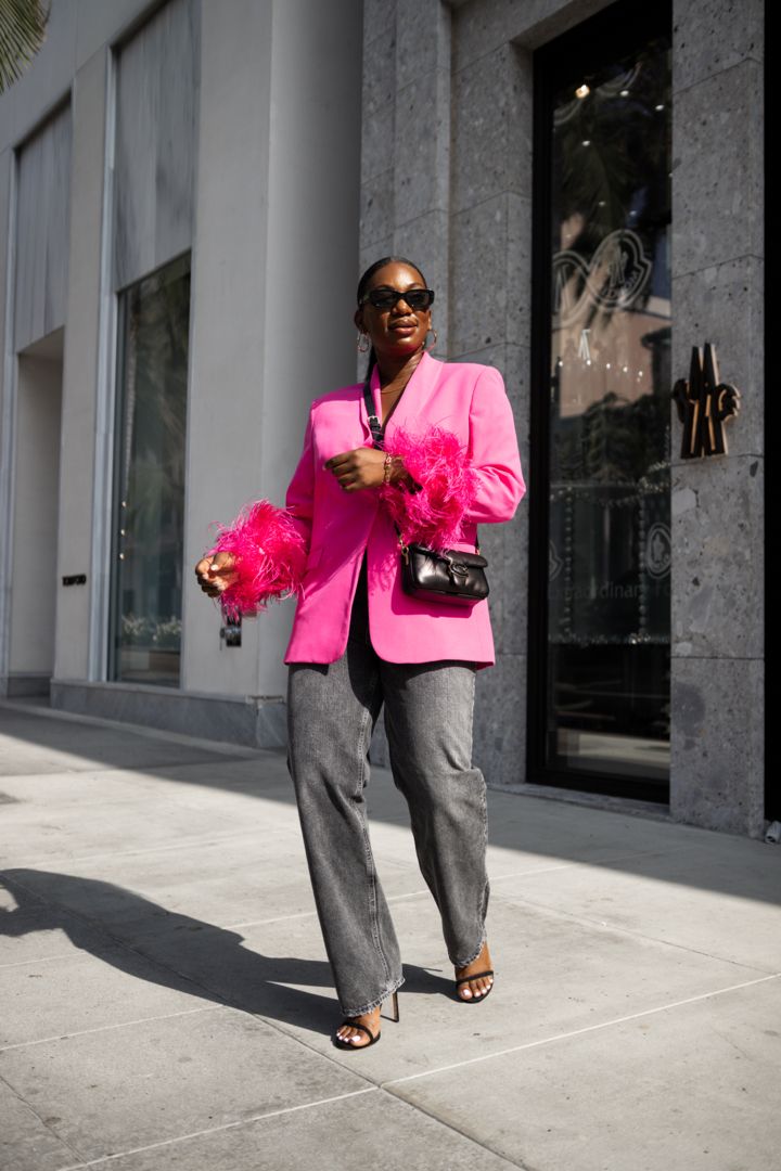 blazer rose fushia