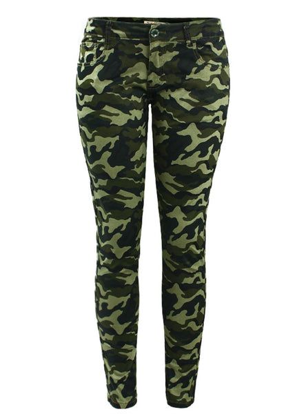 jean camouflage femme