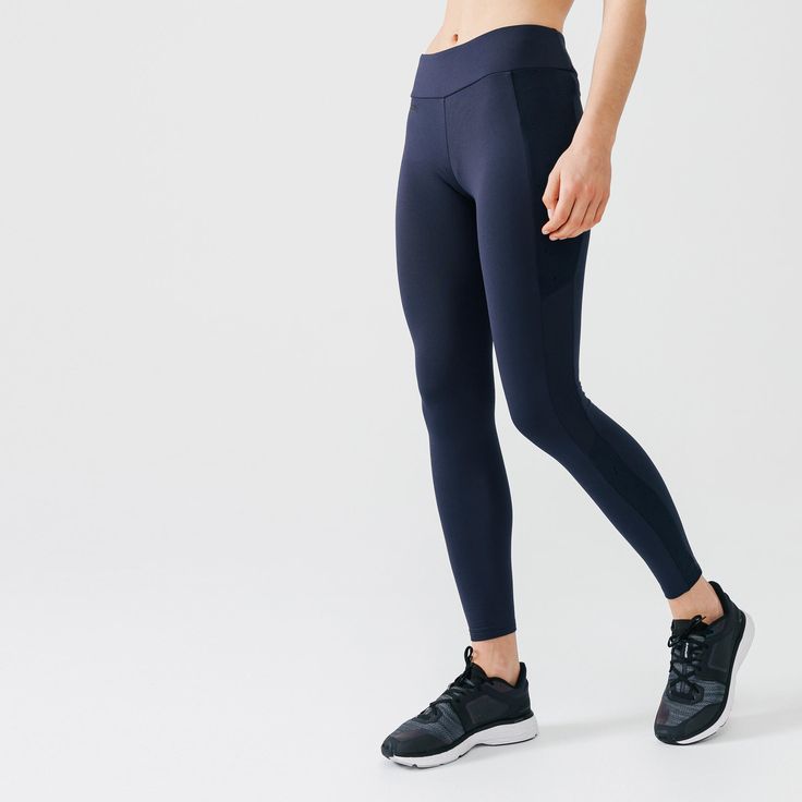 LEGGING CHAUD FEMME DE RUNNING RUN WARM + BLEU