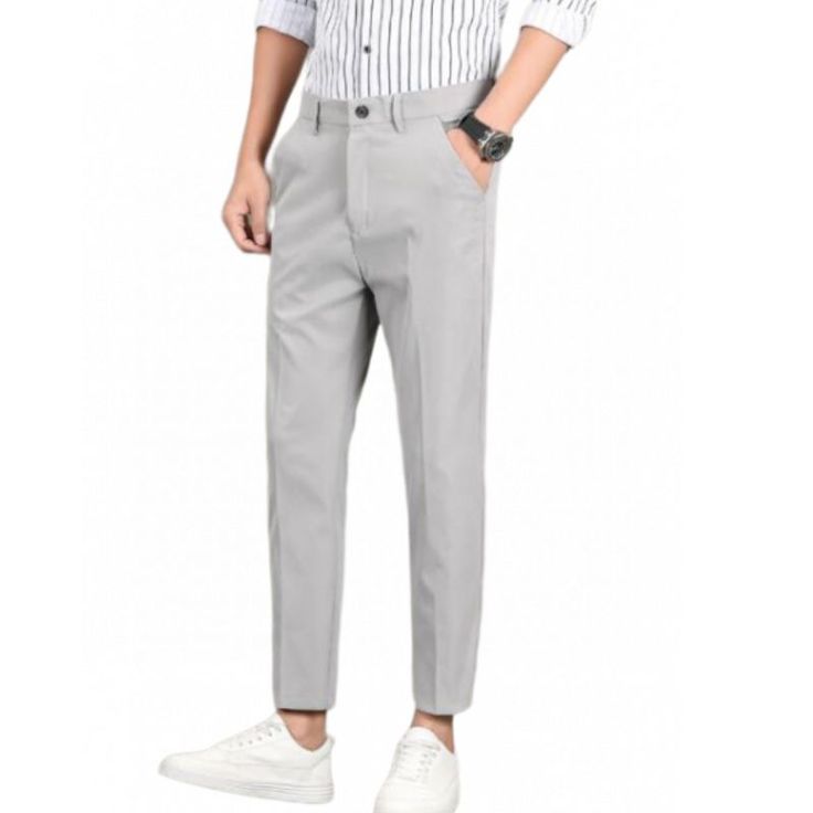 pantalon gris foncé homme