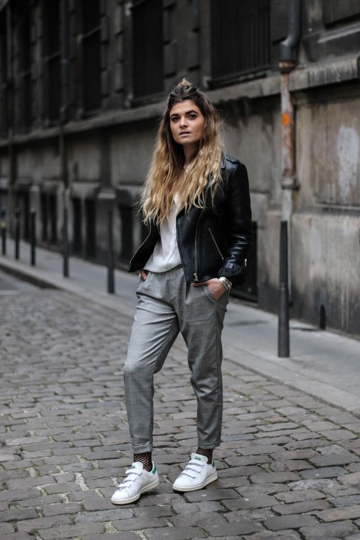 que porter avec un pantalon a carreaux femme