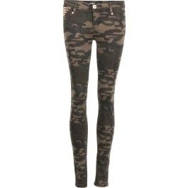 jean camouflage femme