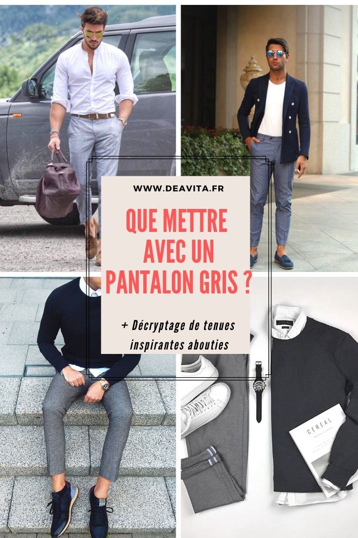 tenue pantalon gris