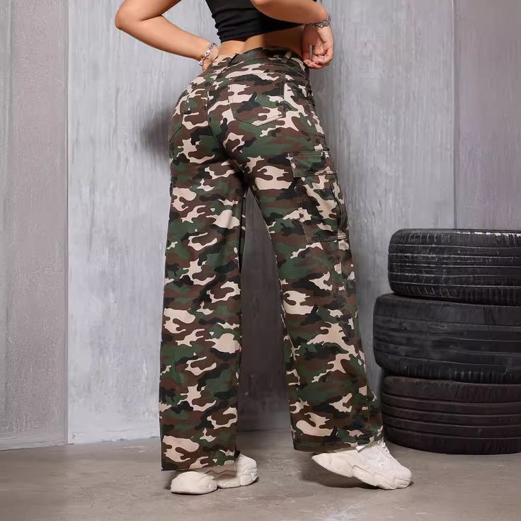 jean camouflage femme