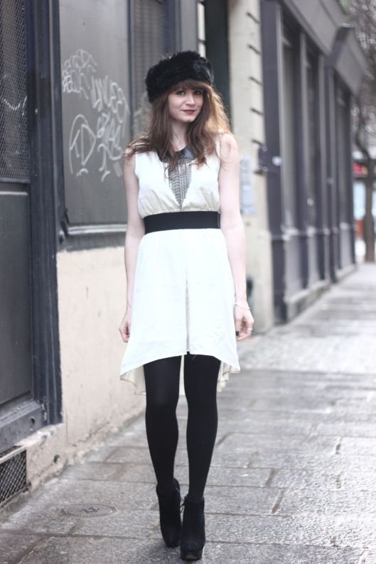 robe blanche hiver