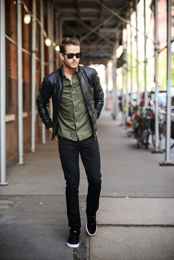 tenue jean noir homme