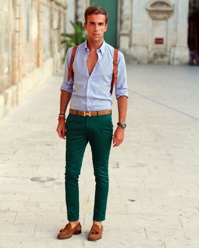 que mettre avec un pantalon vert homme