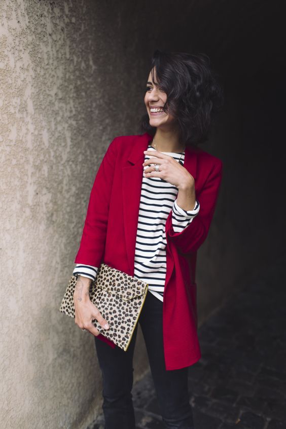 comment porter un blazer rouge femme