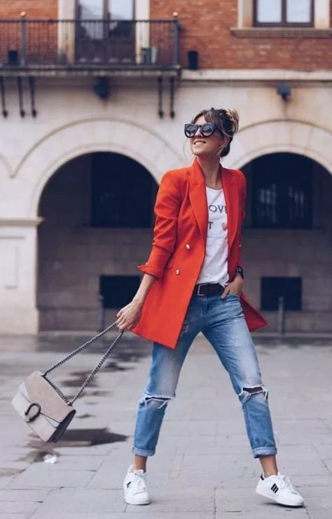 comment porter un blazer rouge femme