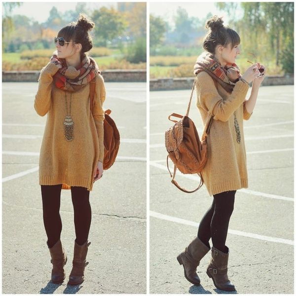 look robe pull beige