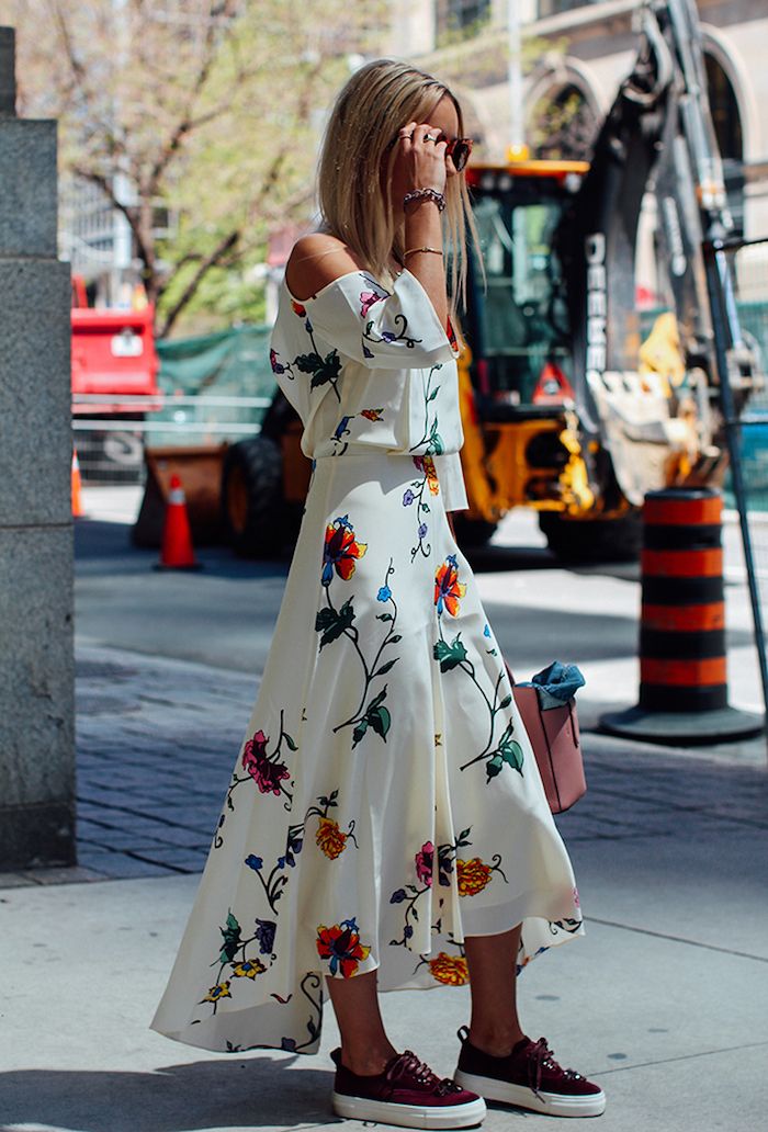 tenue mariage femme avec basket