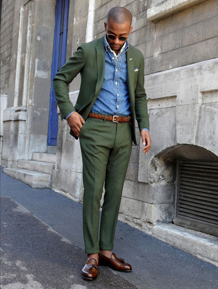 que mettre avec un pantalon vert homme