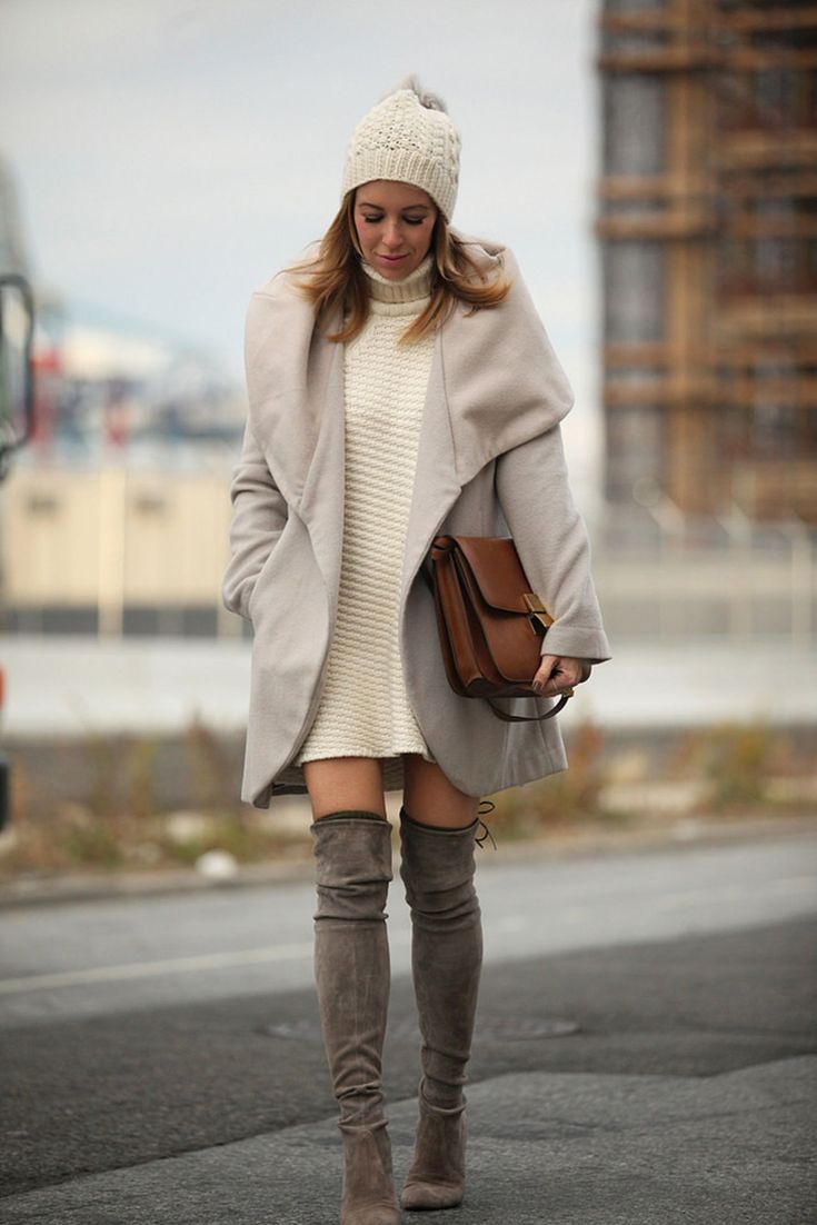 look robe pull beige