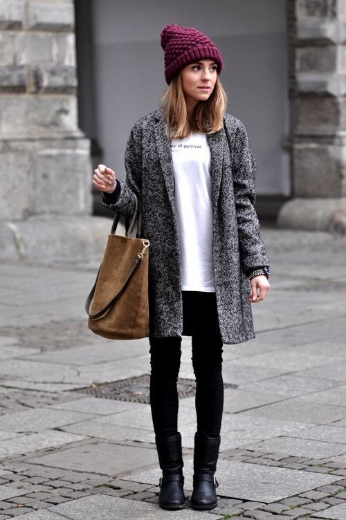 tenue jean noir hiver