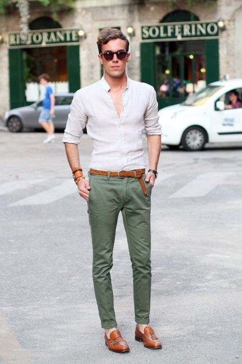 que mettre avec un pantalon vert homme