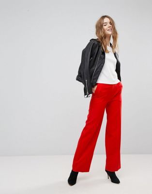 pantalon large rouge