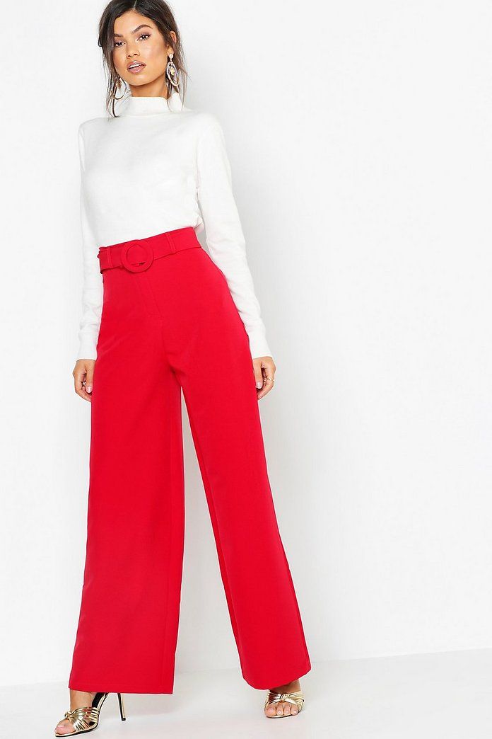 pantalon large rouge