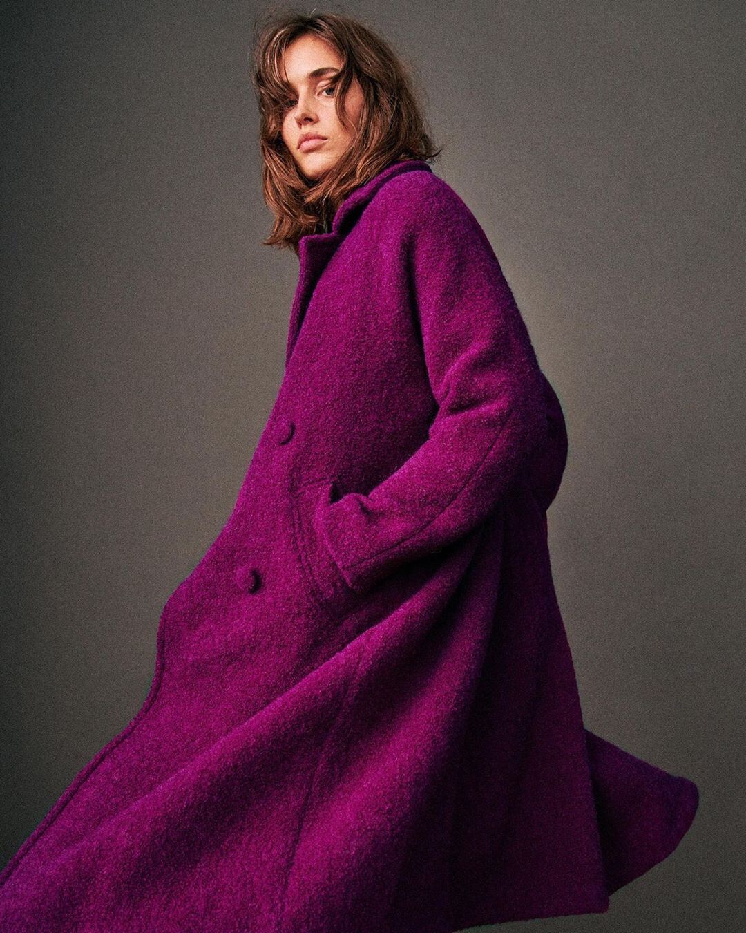 manteau fushia