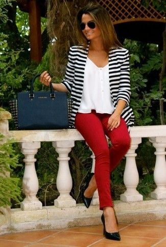 comment porter un blazer rouge femme