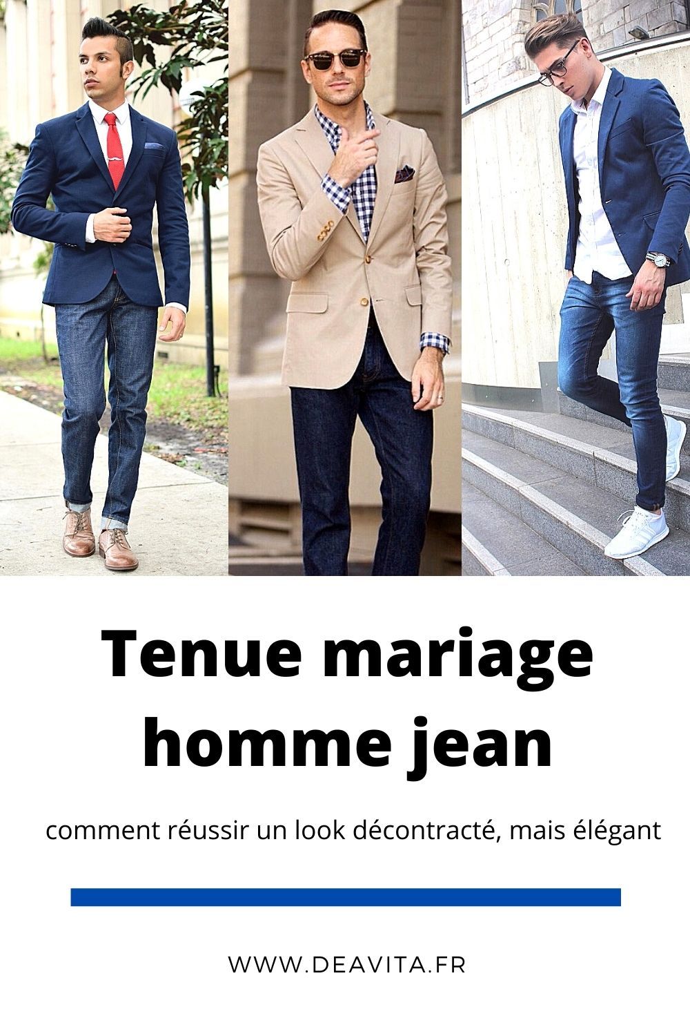 tenue mariage homme décontracté jean