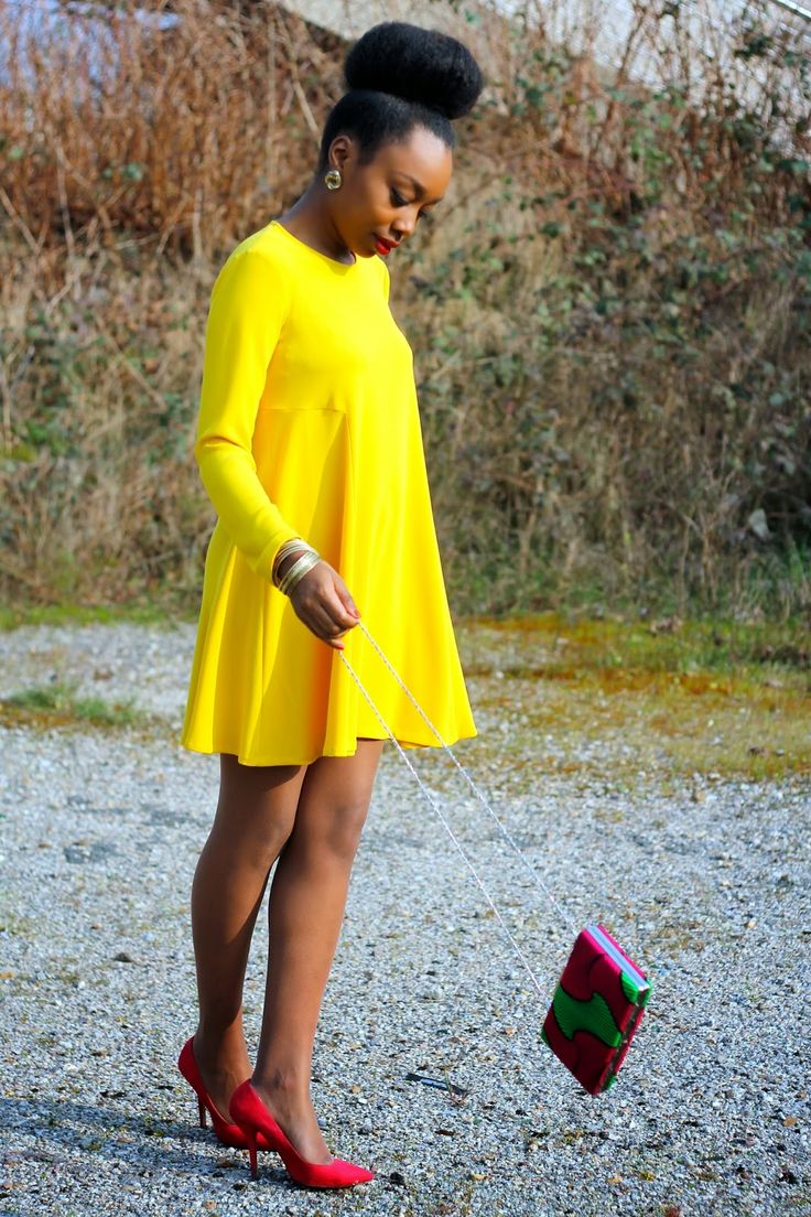 look escarpin jaune