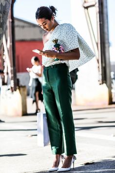 tenue pantalon vert