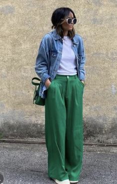 tenue pantalon vert