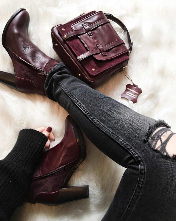 tenue avec chaussures bordeaux