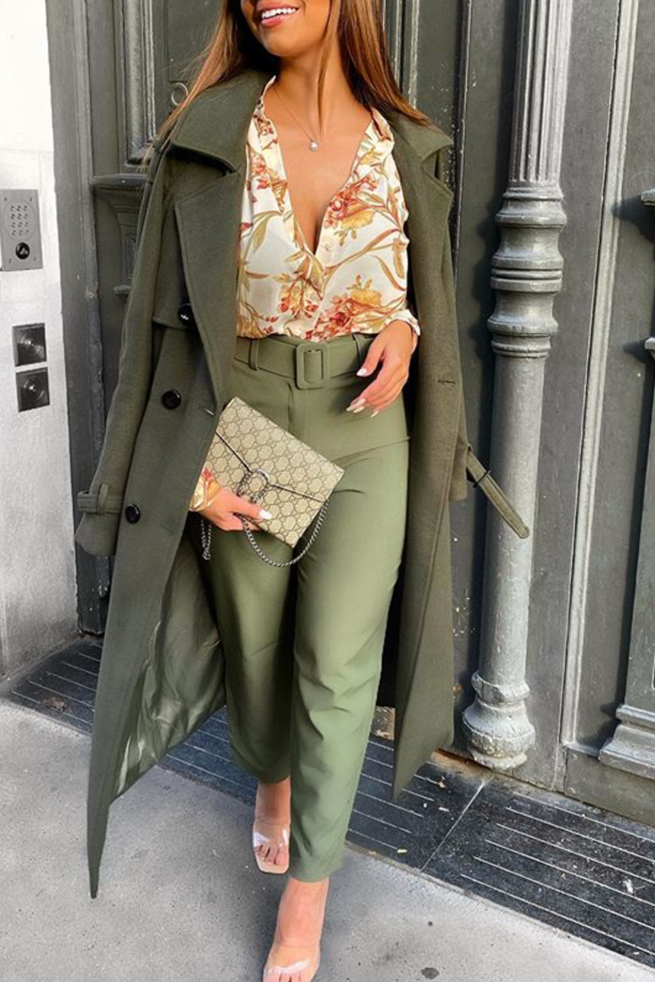 tenue pantalon vert