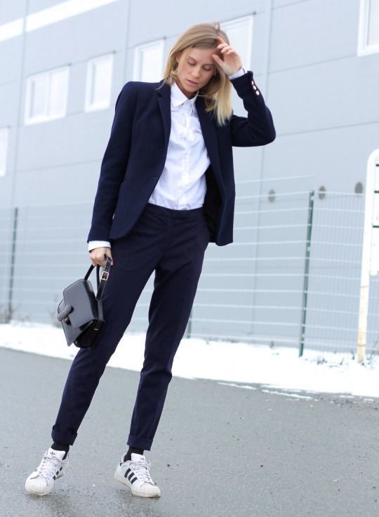 look blazer bleu marine femme