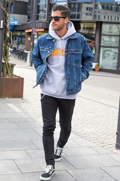 que mettre avec une veste en jean homme